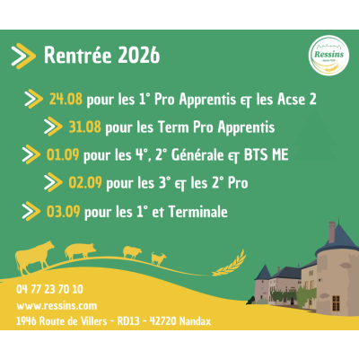 Rentrée 2026